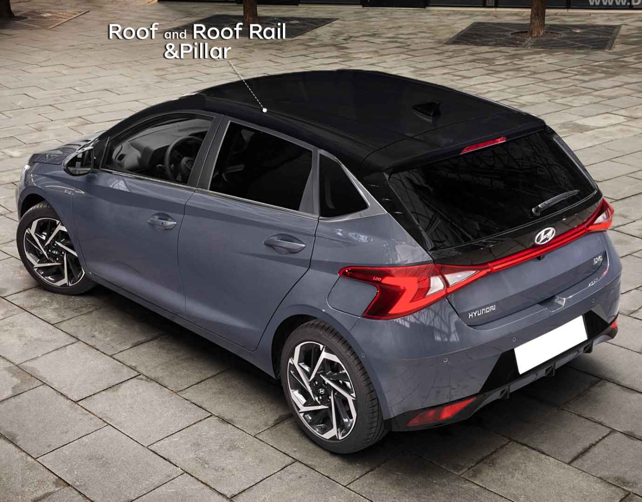 Hyundai i20 roof wrap